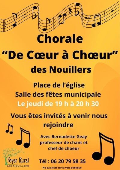 Chorale de Coeur à Choeur - Accueil de nopuveaux choristes