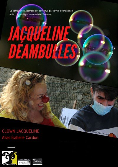 COMPAGNIE SYCOMORE - LA CLOWN JACQUELINE DÉAM-bulles avec sa Pop'Harpe - I.CARDON