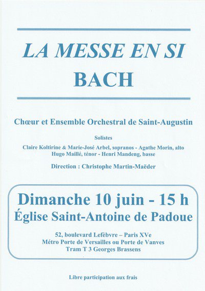 La Messe en si de Bach