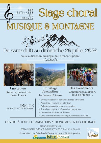 Stage choral dans l'Oisans en été : Rebecca de C. Franck