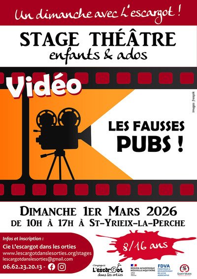 Stage « Vidéo : Les Fausses Pubs ! » - 8/16 ans
