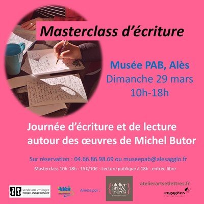 Masterclass journée d'écriture au Musée PAB