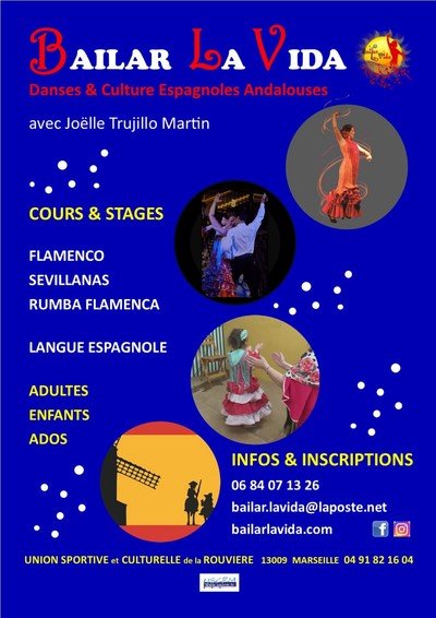 Association Bailar La Vida - MERCREDI & VENDREDI : COURS DE DANSE FLAMENCO SEVILLANAS