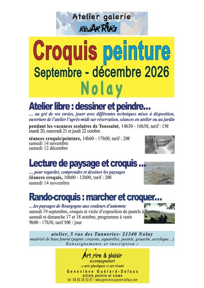 Atelier Rêv'ArtRire - Atelier croquis-peinture