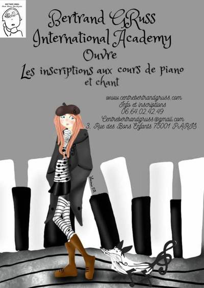Bertrand GRuss Academy-Palais Royal - Cours de Piano et de Chant