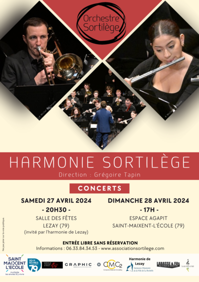Concerts de l'Harmonie Sortilège - Printemps 2024