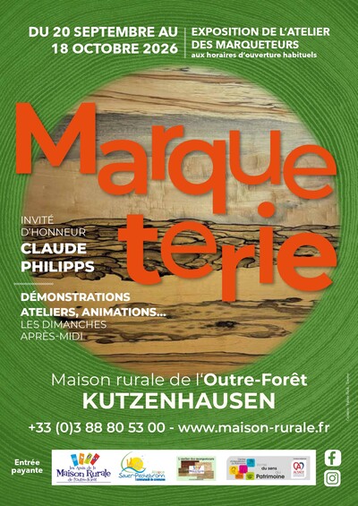 Exposition de l'atelier des marqueteurs.
