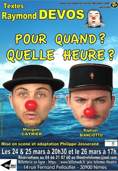 POUR QUAND ? QUELLE HEURE ? De Raymond DEVOS