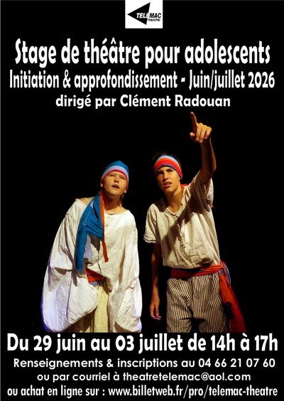 Stage INITIATION ET APPROFONDISSEMENT DU THÉÂTRE POUR ADOS