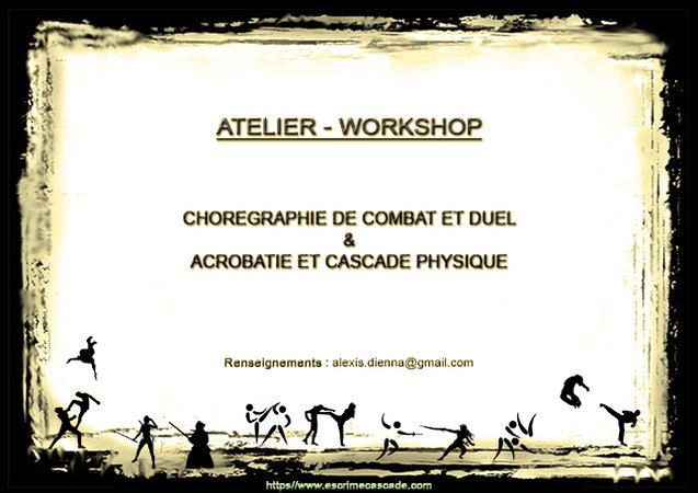 Alexis DIENNA - Atelier : Escrime, combat et duel artistique - cascade physique