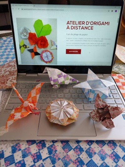 Atelier de pliage du papier - origami à distance