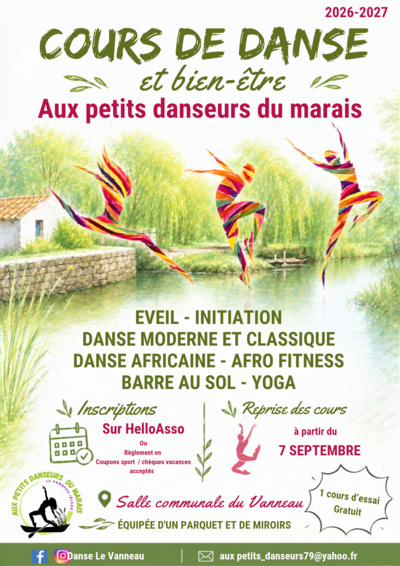 Aux petits danseurs du marais  - Reprise des cours de danse et bien-être