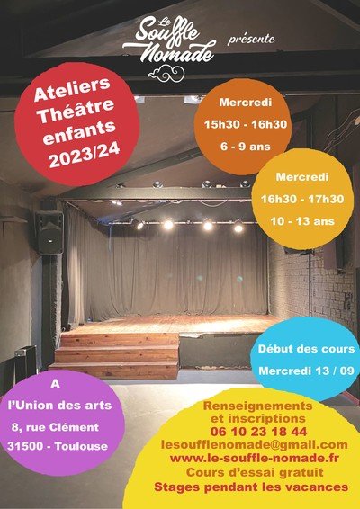 Cie Le souffle nomade - Cours de théâtre pour enfants