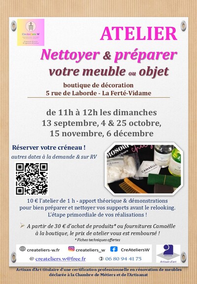 Atelier Relooking de meubles - Préparation & Nettoyage