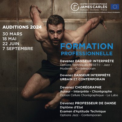 Centre Chorégraphique James Carlès  - AUDITIONS FORMATION PROFESSIONNELLE 2024