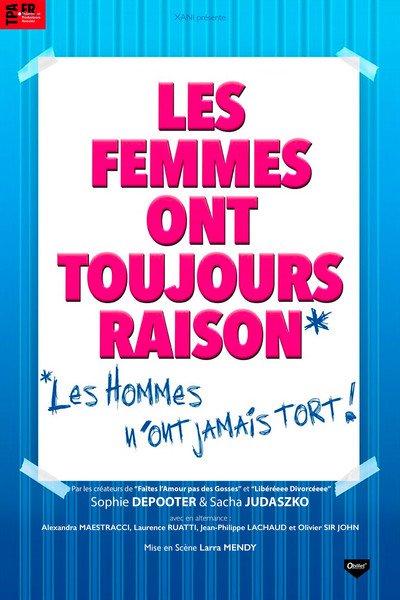 Les femmes ont toujours raison, les hommes n'ont jamais tort