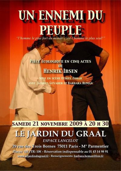 représentation unique le 21 novembre - jardin du graal - paris 11è - m°parmentier