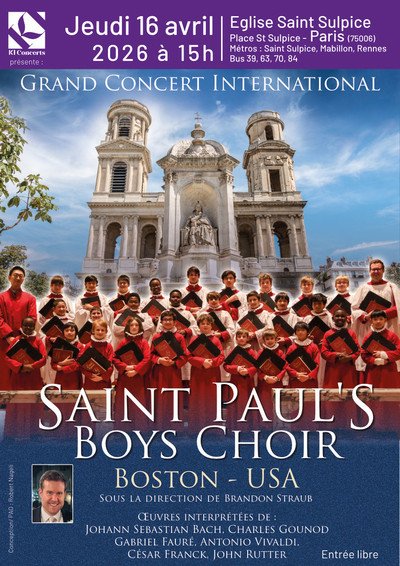 Saint Paul’s Boys Choir en concert à Saint-Sulpice