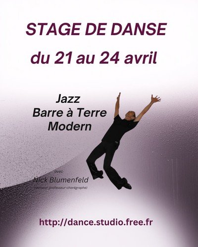 Stage de Danse Vacances de Printemps avec Nick Blumenfeld