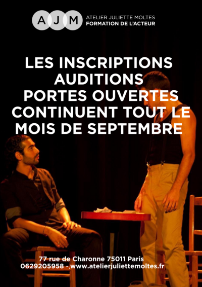 Atelier Juliette Moltes - Formation de l'acteur - Rentrée 2026/2027