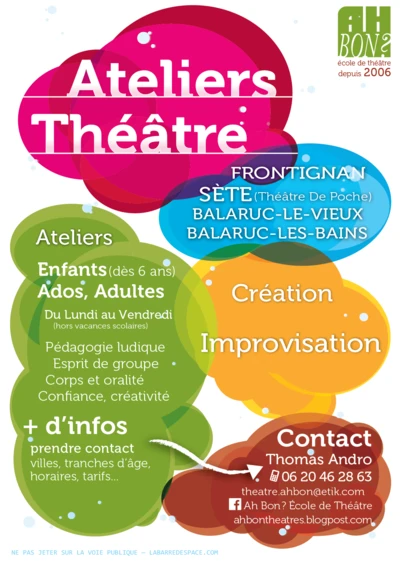 Ecole de Théâtre Ah Bon ? - Ateliers théâtre enfants / ados / adultes