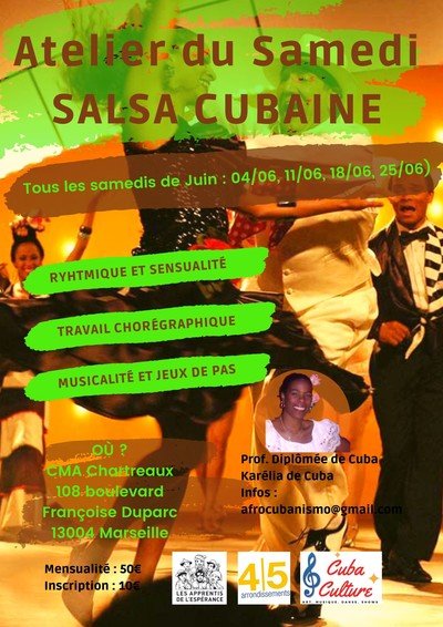 Karélia de Cuba - Atelier de Salsa Cubana les SAMEDIS de 17h-18h30