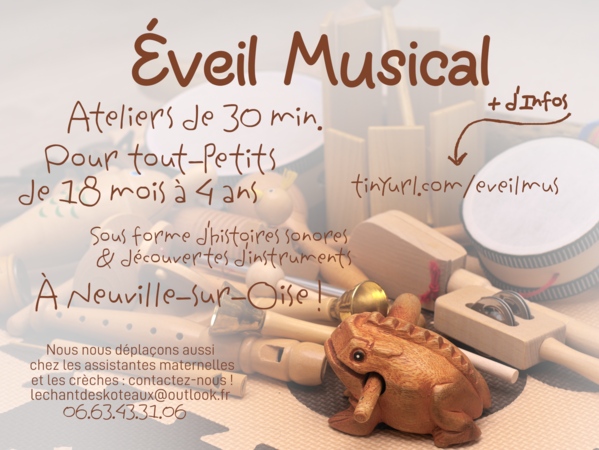 Le Chant des Koteaux - Ateliers d'éveil musical de 18 mois à 4 ans