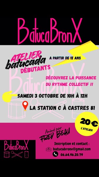 stage initiation batucada dans le tarn 81