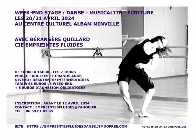 Stage week-end danse-musicalité-écriture 