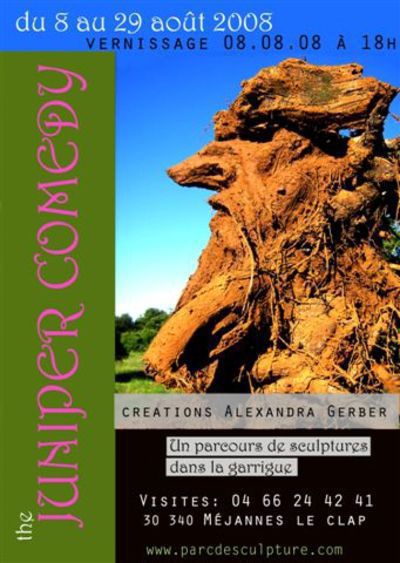 the juniper comedy - un parcours de sculptures dans la garrigue - création d'alexandra gerber
