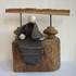 Médiateur, assemblage, céramique Raku ,haut 30 cm