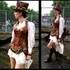 Corset cuir repoussé Steampunk
