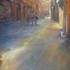 summer street blues. Huile sur toile.