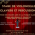 stage de violoncelle claviers/percussions