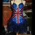robe drapeau paillettes plumes