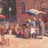 Marché de Cahors: Huile sur toile