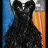 robe de soirée cocktail paillettes et plumes