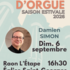 Concert d'orgue par Damien SIMON