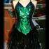 costume paillettes cabaret - plumes et strass