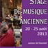 Stage de musique ancienne été 2013