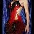 robe rouge et noire sequin strass