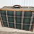 valise à carreaux tartan vintage
