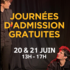 Journées d'admission - gratuites