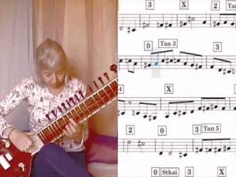 Brigitte Menon - Sitar Indien - Raga Bhairav Tutoriel /Sitar et tout instrument occidental